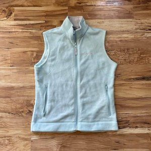 Columbia Light Blue Fleece Zip Up Vest Women’s Small